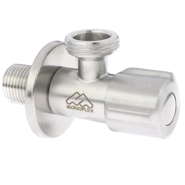 Кран угловой 1/2ш-3/4ш нержавеющая сталь MONOFLEX Н02355